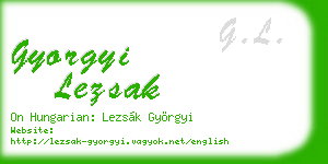 gyorgyi lezsak business card