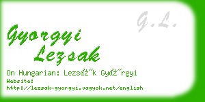 gyorgyi lezsak business card